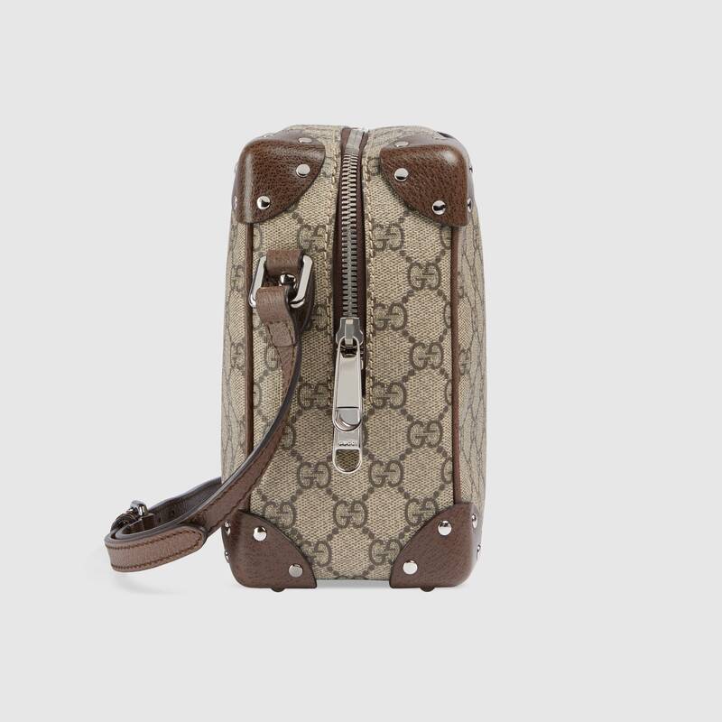 Gucci GG Shoulder Bag With Leather Details 626363